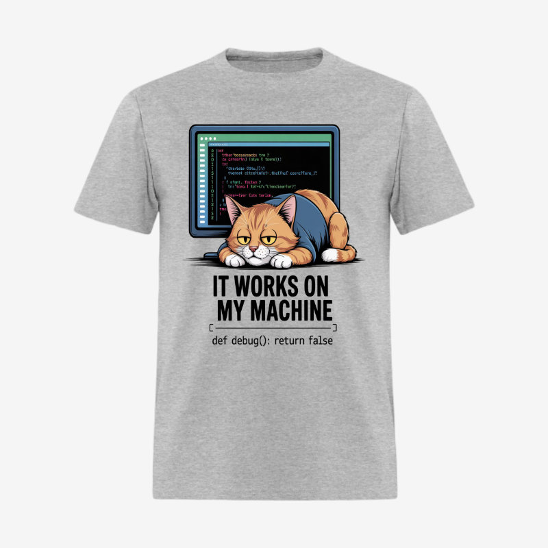 Works On My Machine" - The Classic Developer's Excuse T-Shirt